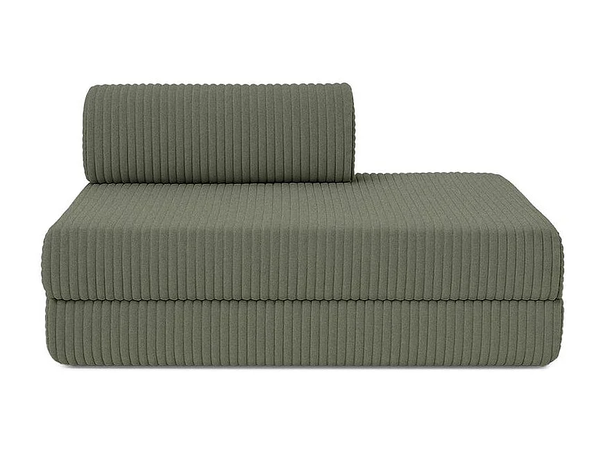 Canapé droit modulable et convertible 2 places - Velours côtelé XL - Vert
