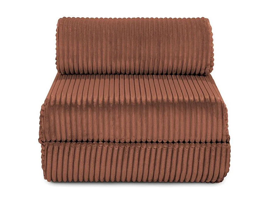 Fauteuil modulable et convertible - Velours côtelé XL - Terracotta