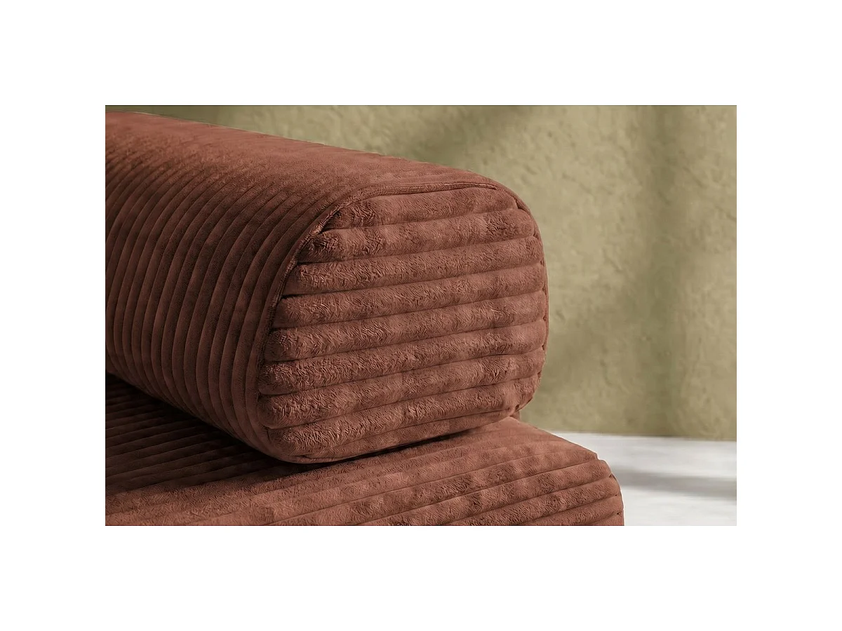 Fauteuil modulable et convertible - Velours côtelé XL - Terracotta