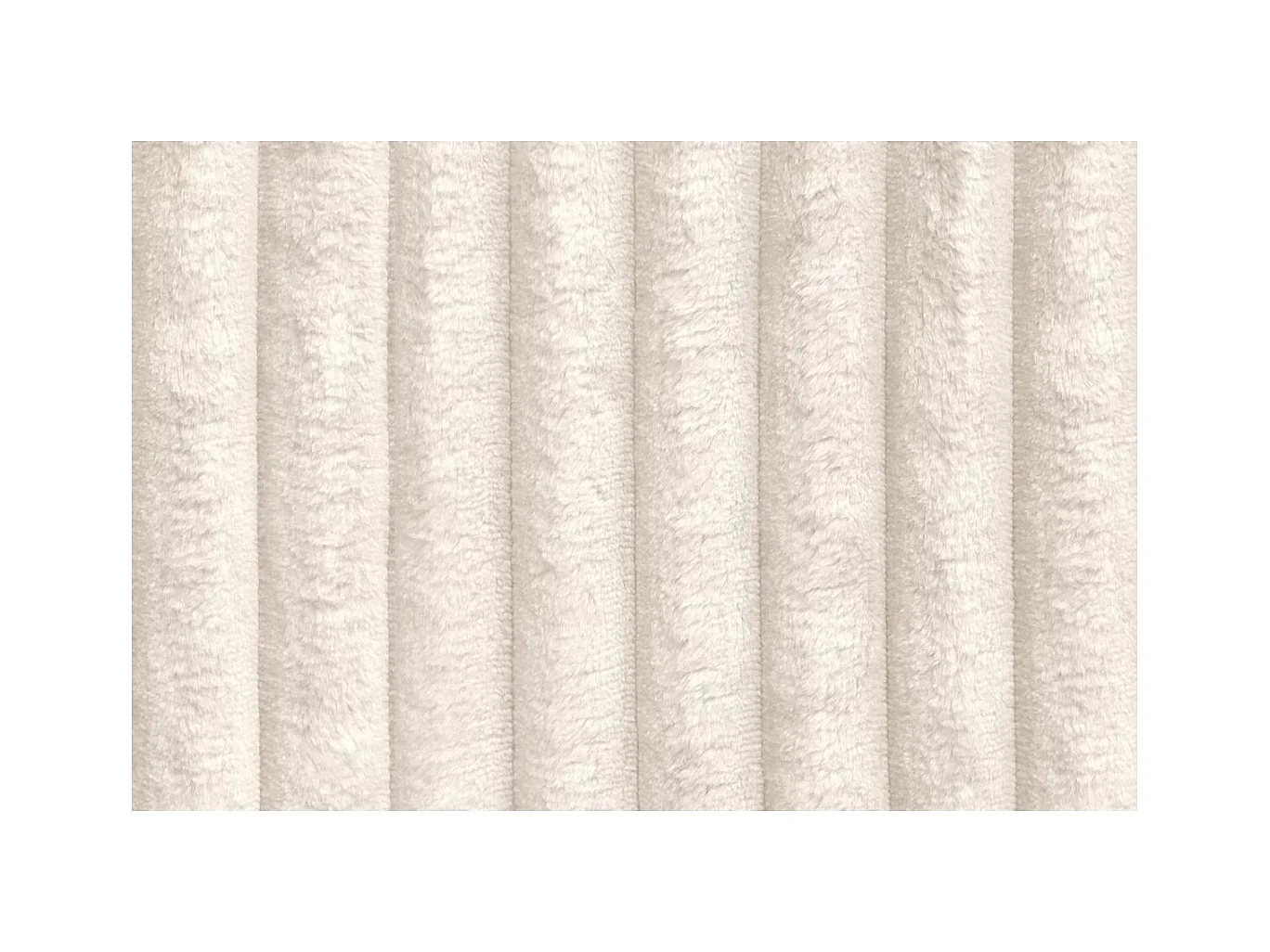 Pouf modulable et convertible - Velours côtelé XL - Blanc