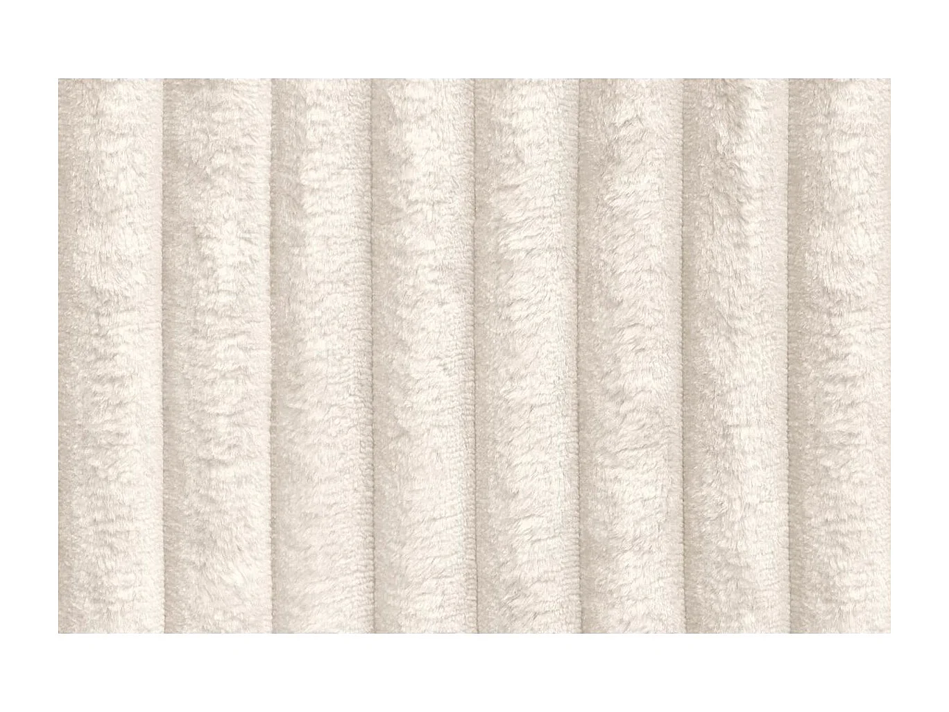 Pouf modulable et convertible - Velours côtelé XL - Blanc