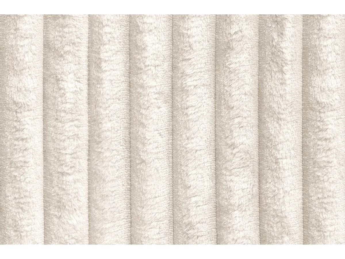 Pouf modulable et convertible - Velours côtelé XL - Blanc