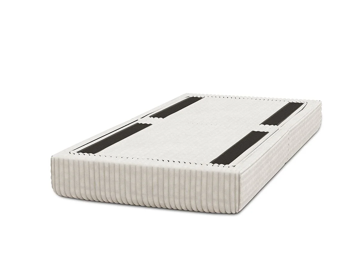 Pouf modulable et convertible - Velours côtelé XL - Blanc