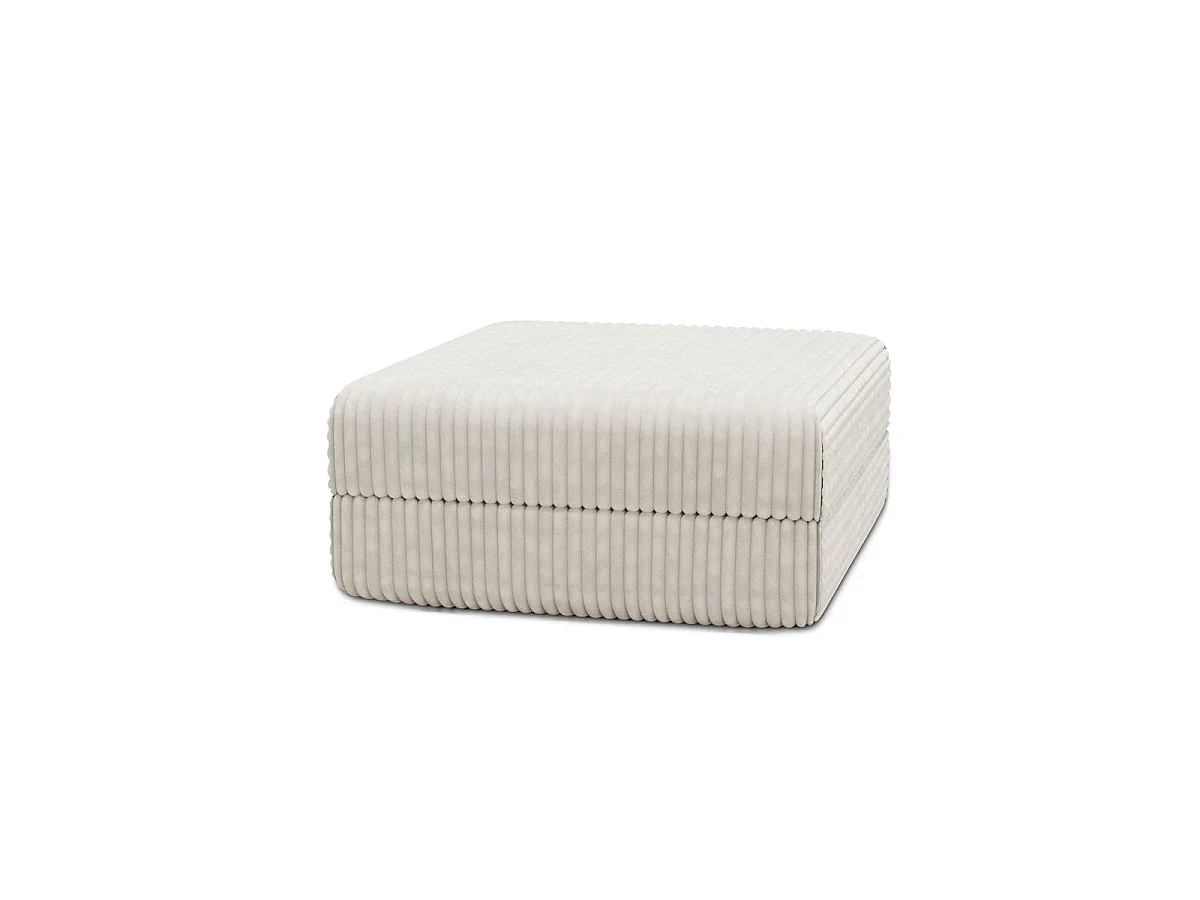 XL witte corduroy poef