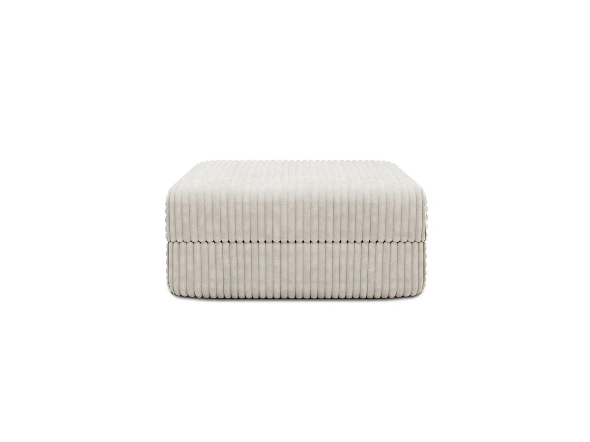 XL witte corduroy poef