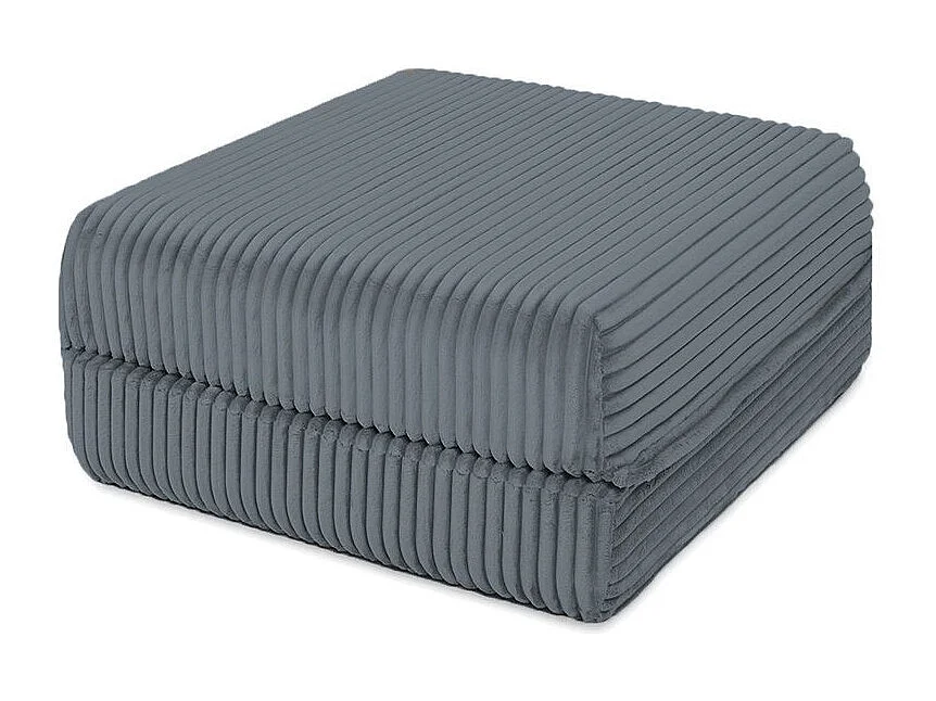 Canapé d'angle modulable et convertible 4 places - Velours côtelé XL - Gris