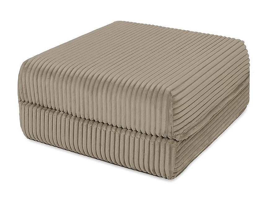 Canapé d'angle modulable et convertible 4 places - Velours côtelé XL - Taupe
