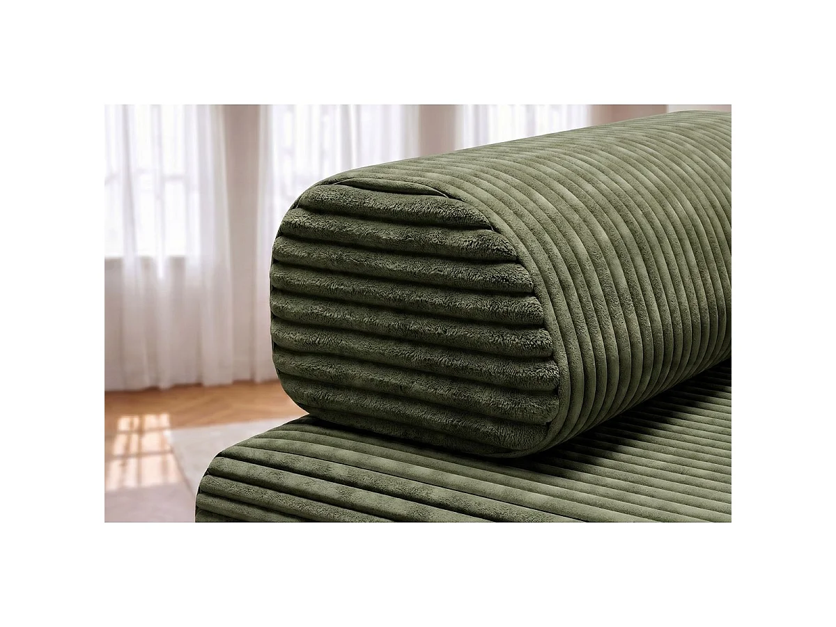 Fauteuil modulable et convertible - Velours côtelé XL - Vert