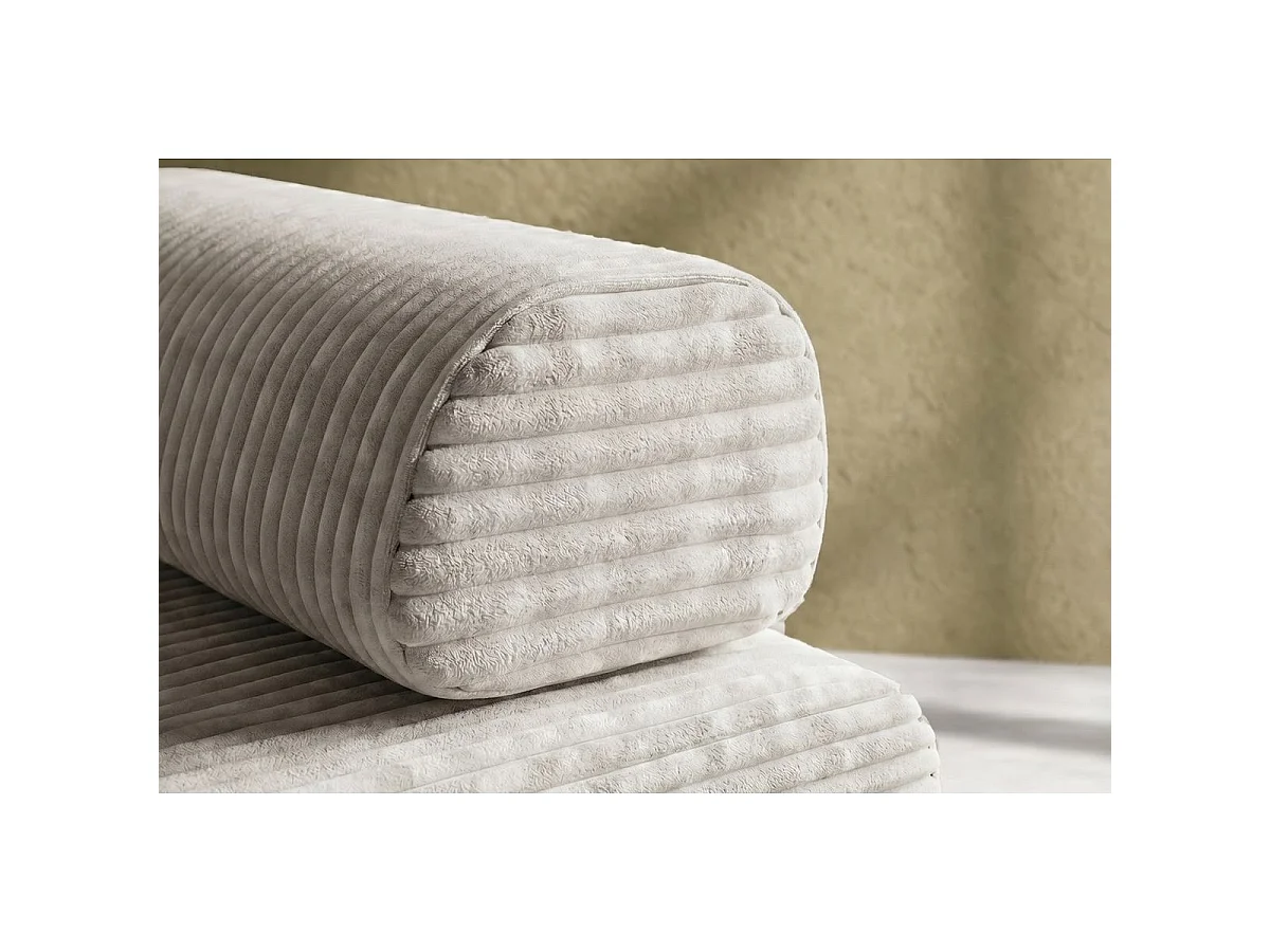 Fauteuil modulable et convertible - Velours côtelé XL - Blanc