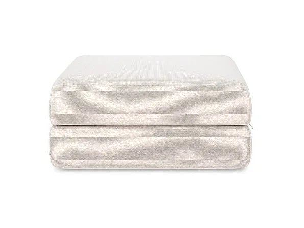 Pouf de jardin modulable et convertible - Tissu imperméable - Gris