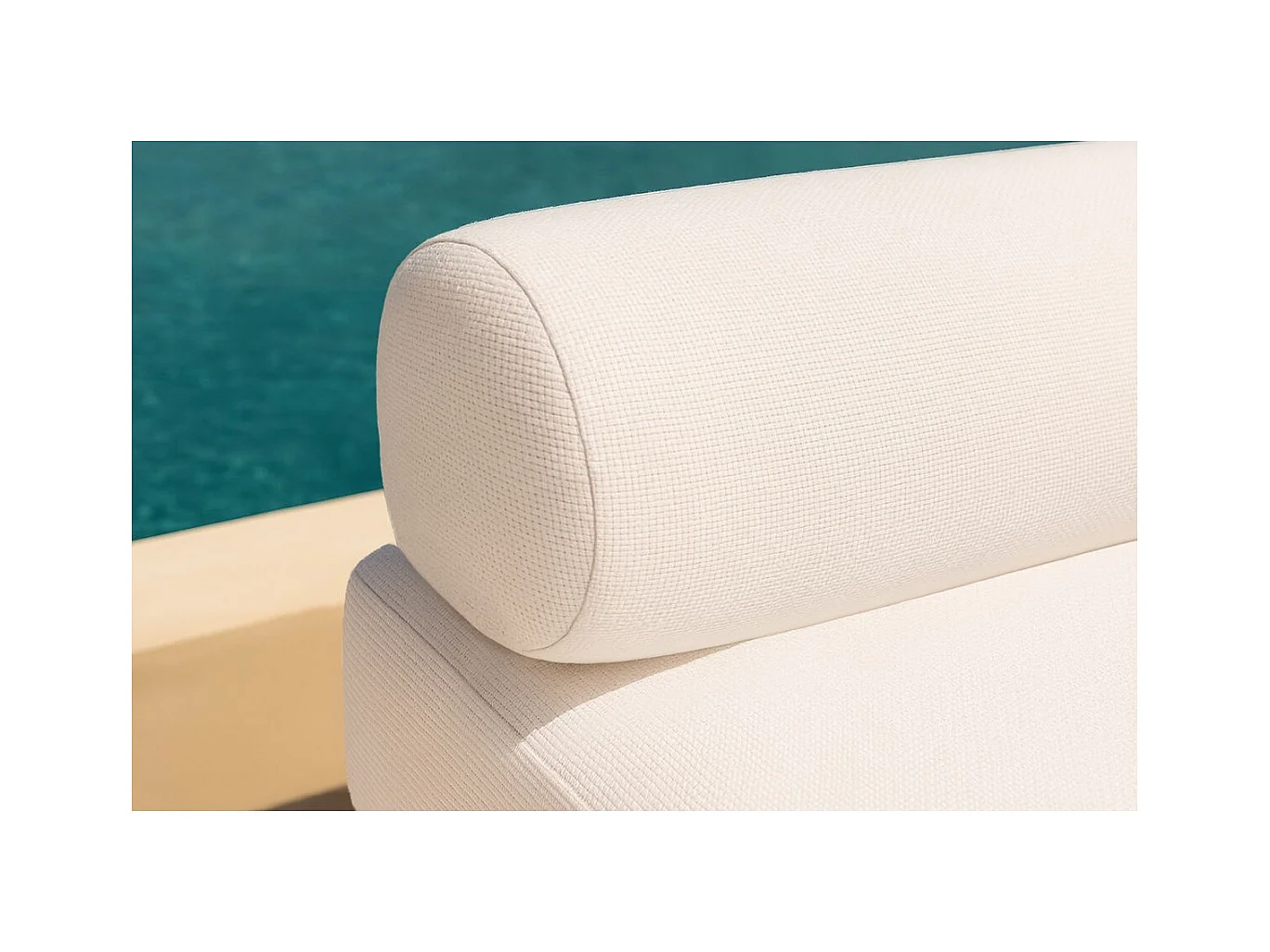 Pouf de jardin modulable et convertible - Tissu imperméable - Gris