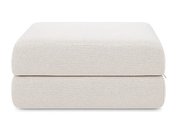 Pouf de jardin modulable et convertible - Tissu imperméable - Gris