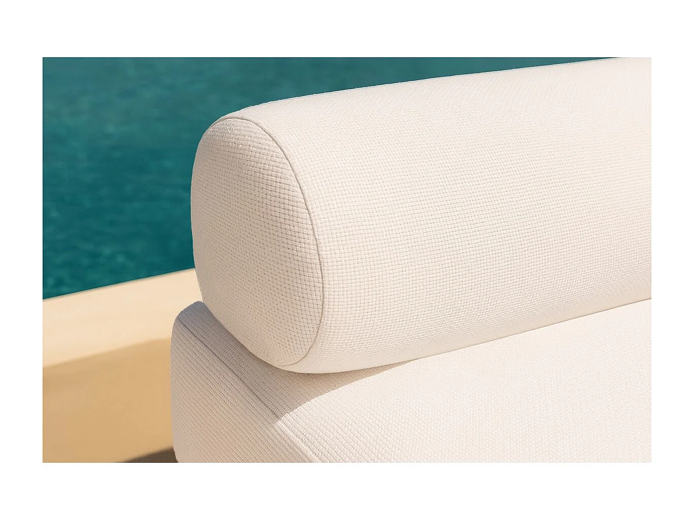 Pouf de jardin modulable et convertible - Tissu imperméable - Gris