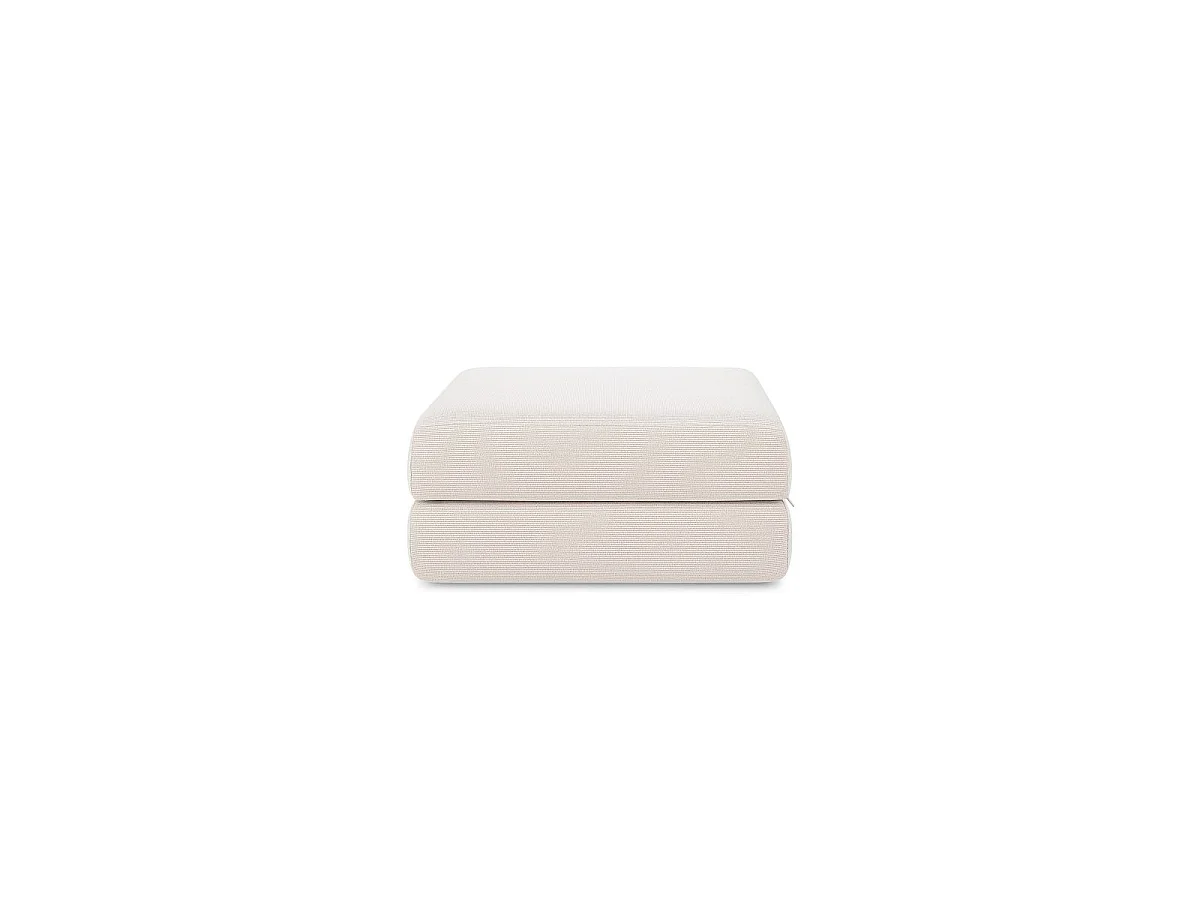 Pouf de jardin modulable et convertible - Tissu imperméable - Gris