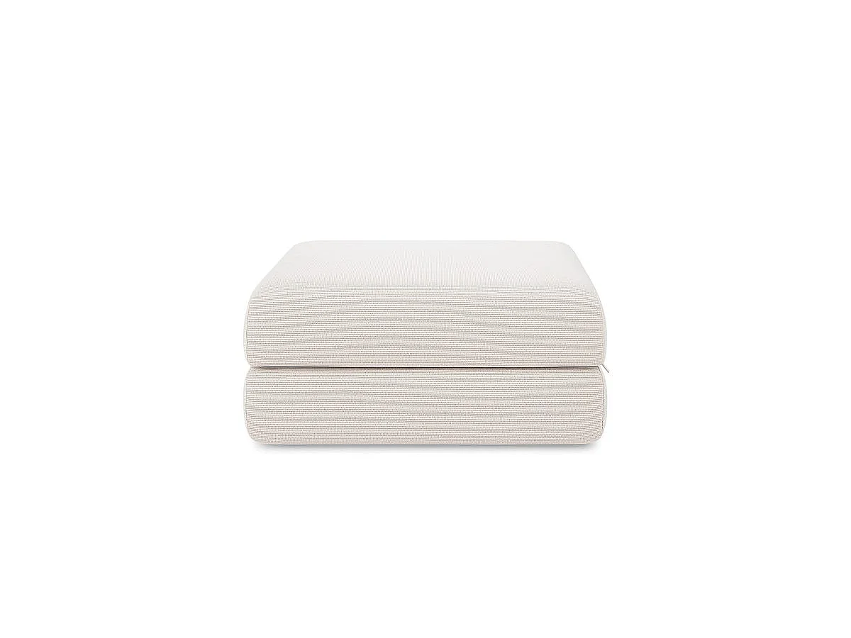 Pouf de jardin modulable et convertible - Tissu imperméable - Gris