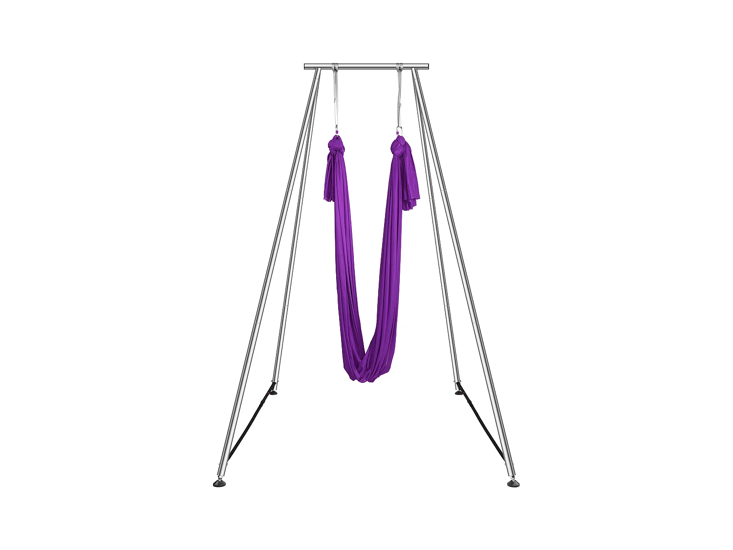 Kit de Balançoire de Yoga SucceBuy, avec Support et Hamac Aérien, Capacité de 250 kg, Cadre de Yoga Violet