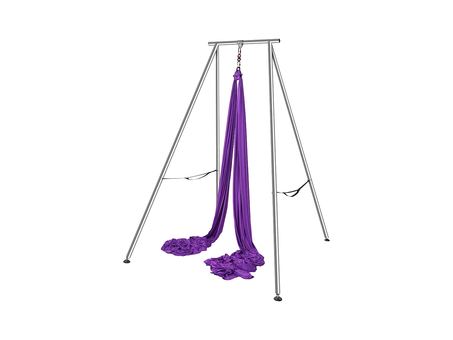 Kit de Balançoire de Yoga SucceBuy, avec Support et Hamac Aérien, Capacité de 250 kg, Cadre de Yoga Violet