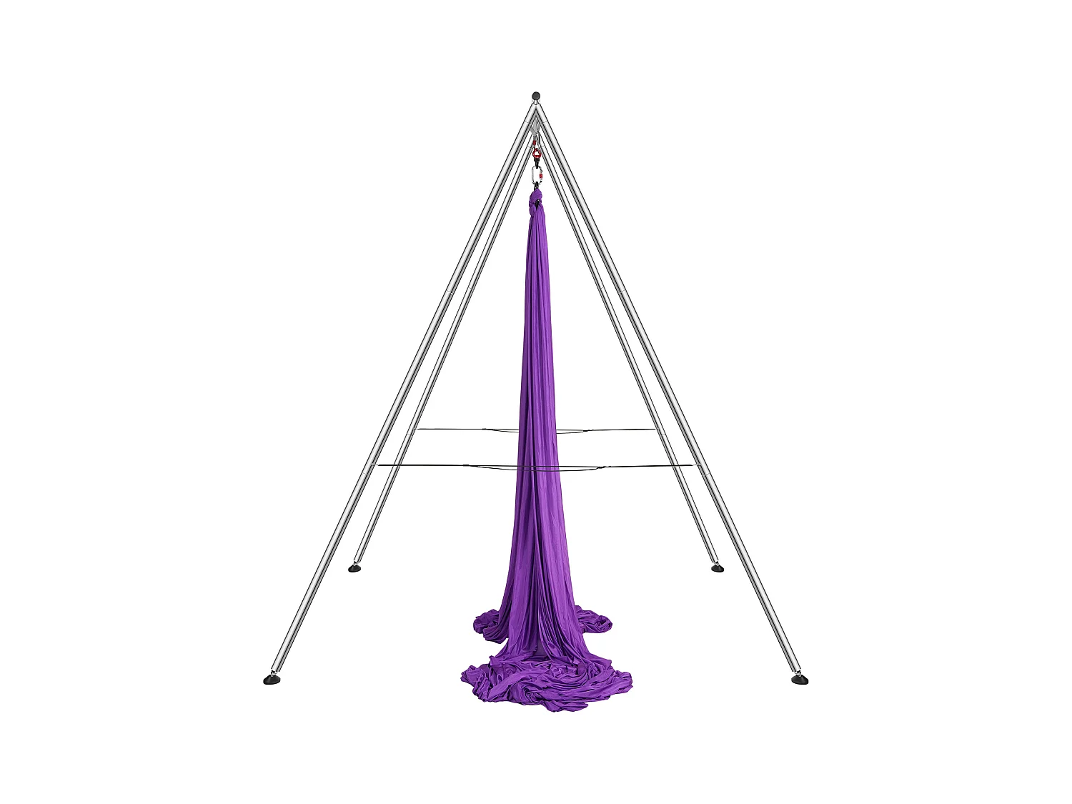 Kit de Balançoire de Yoga SucceBuy, avec Support et Hamac Aérien, Capacité de 250 kg, Cadre de Yoga Violet