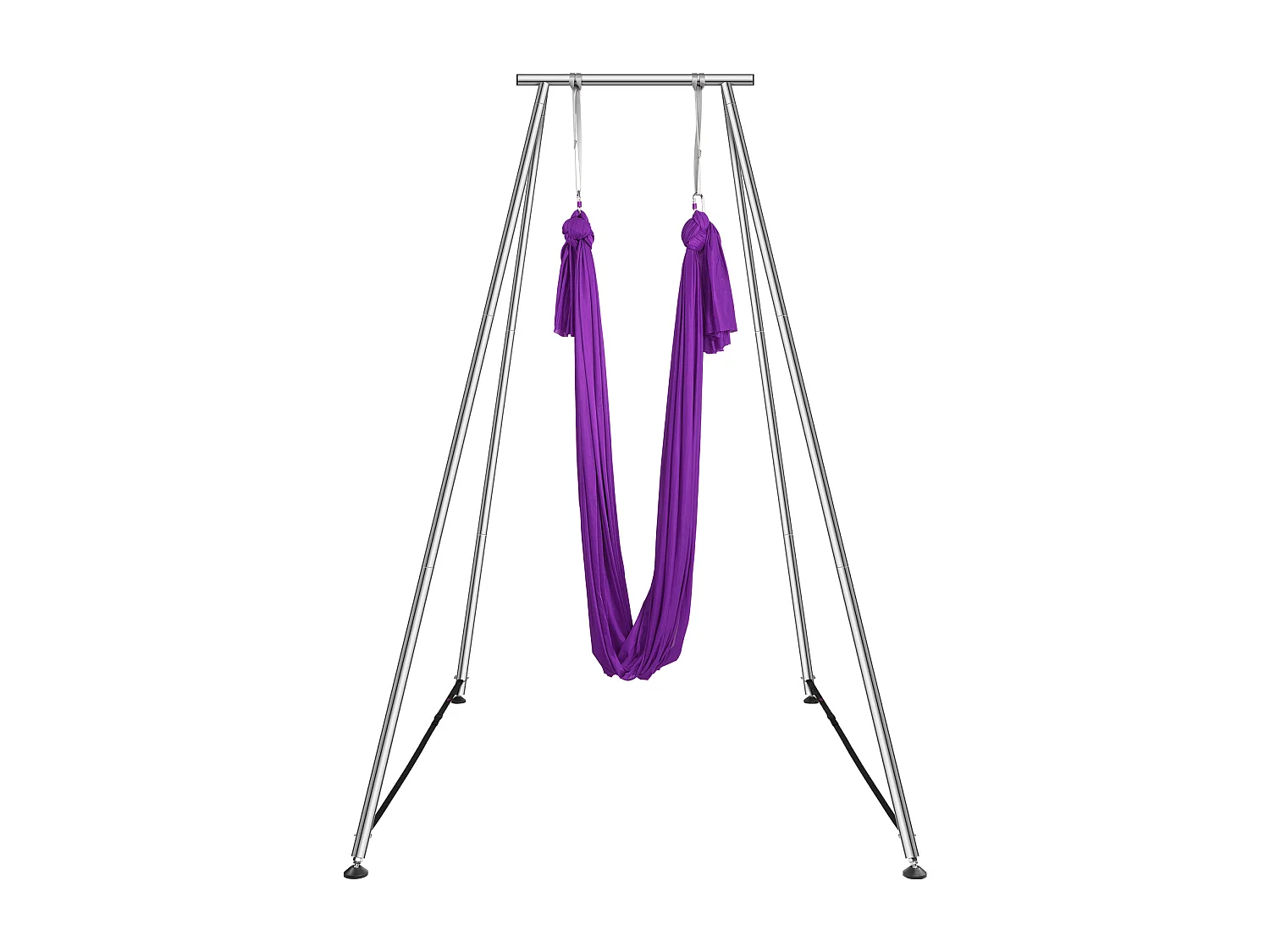 Kit de Balançoire de Yoga SucceBuy, avec Support et Hamac Aérien, Capacité de 250 kg, Cadre de Yoga Violet