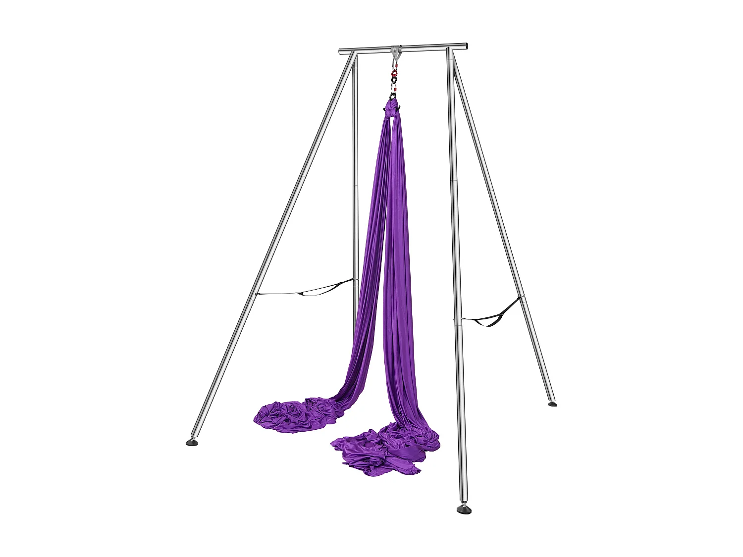 Kit de Balançoire de Yoga SucceBuy, avec Support et Hamac Aérien, Capacité de 250 kg, Cadre de Yoga Violet