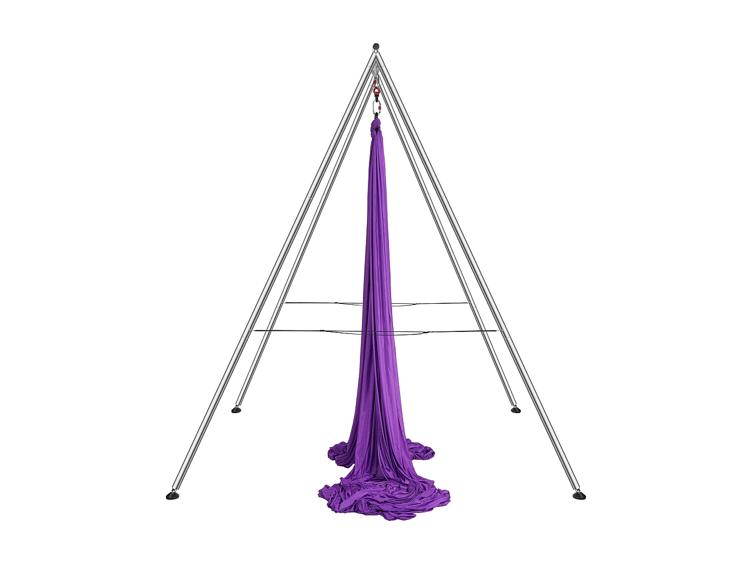Kit de Balançoire de Yoga SucceBuy, avec Support et Hamac Aérien, Capacité de 250 kg, Cadre de Yoga Violet