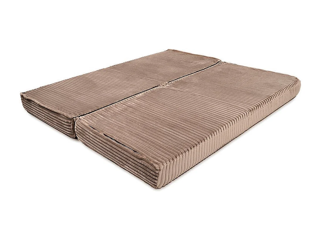 Canapé droit modulable et convertible 3 places - Velours côtelé XL - Marron
