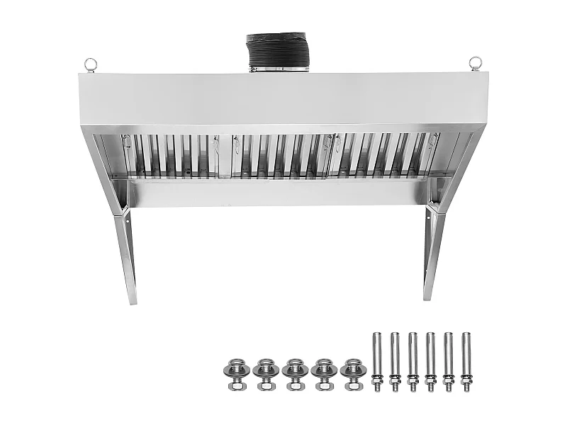 Hotte de Cuisine SucceBuy Commerciale, 18CM, Camion de Restauration, Acier Inoxydable 201, Résistant à la Rouille, Idéal pour la Cuisine