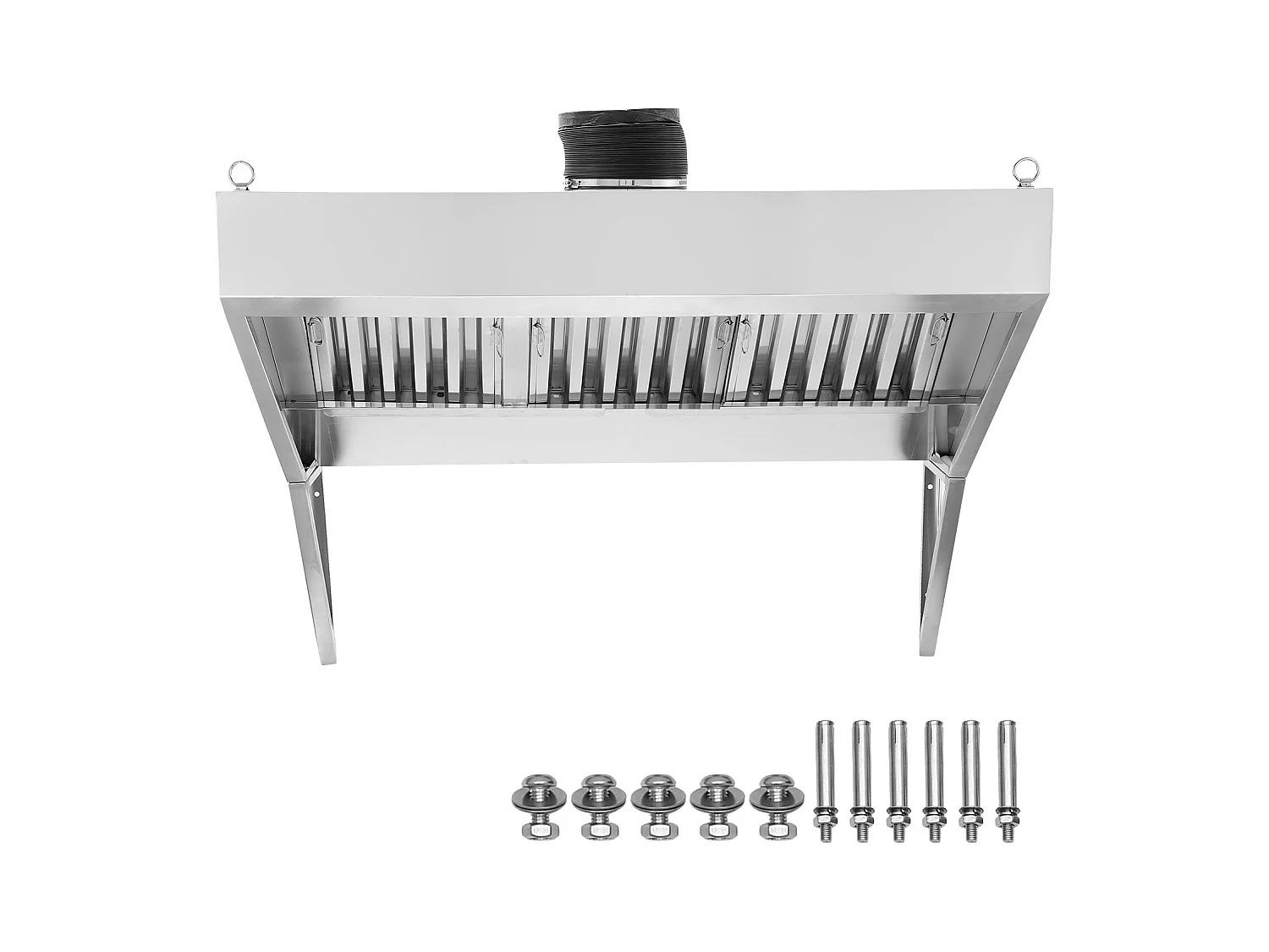 Hotte de Cuisine SucceBuy Commerciale, 18CM, Camion de Restauration, Acier Inoxydable 201, Résistant à la Rouille, Idéal pour la Cuisine