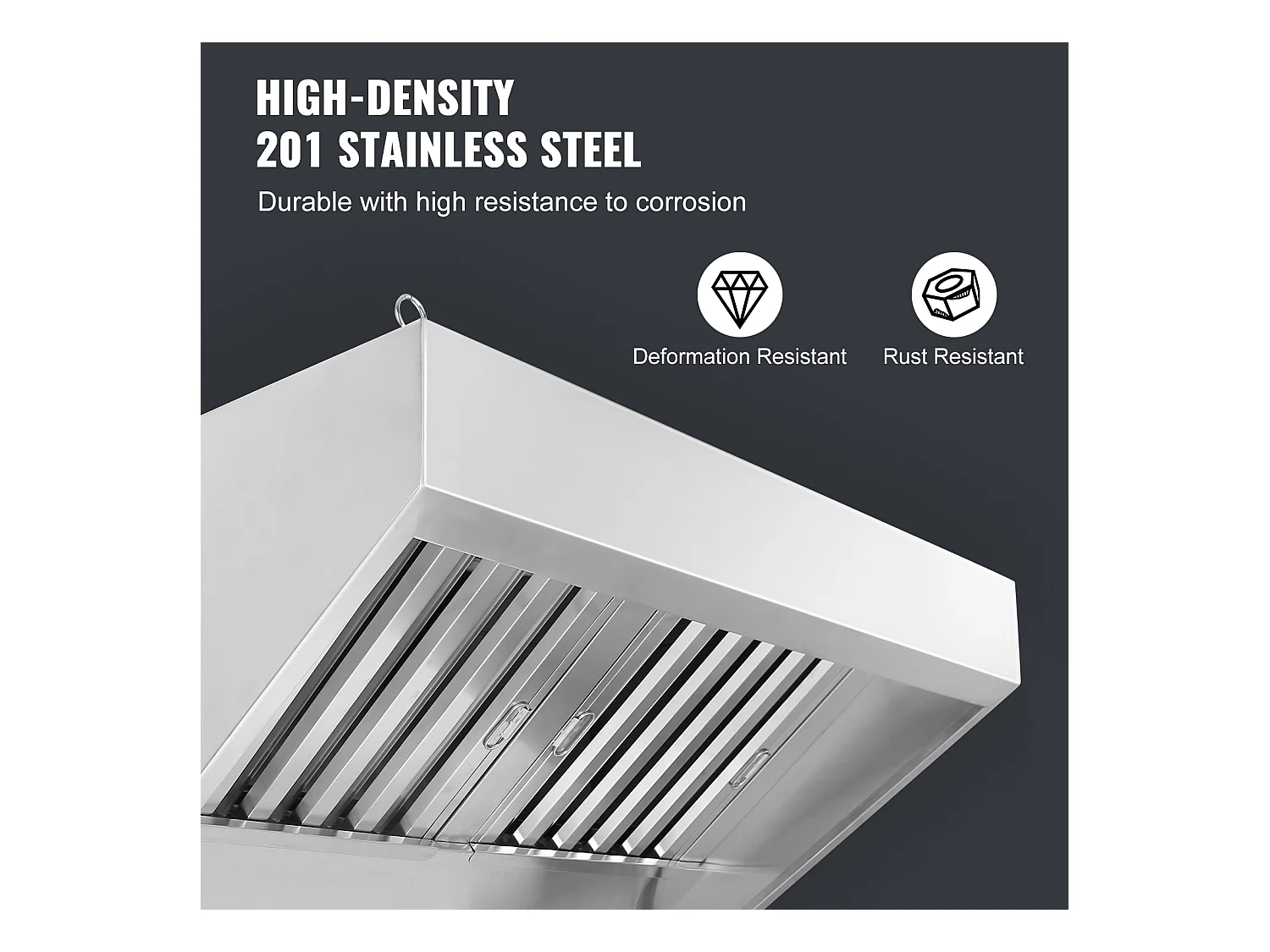 Hotte d'Extraction SucceBuy Commerciale 12.7CM, Ventilation pour Camion de Restauration en Acier Inoxydable 201