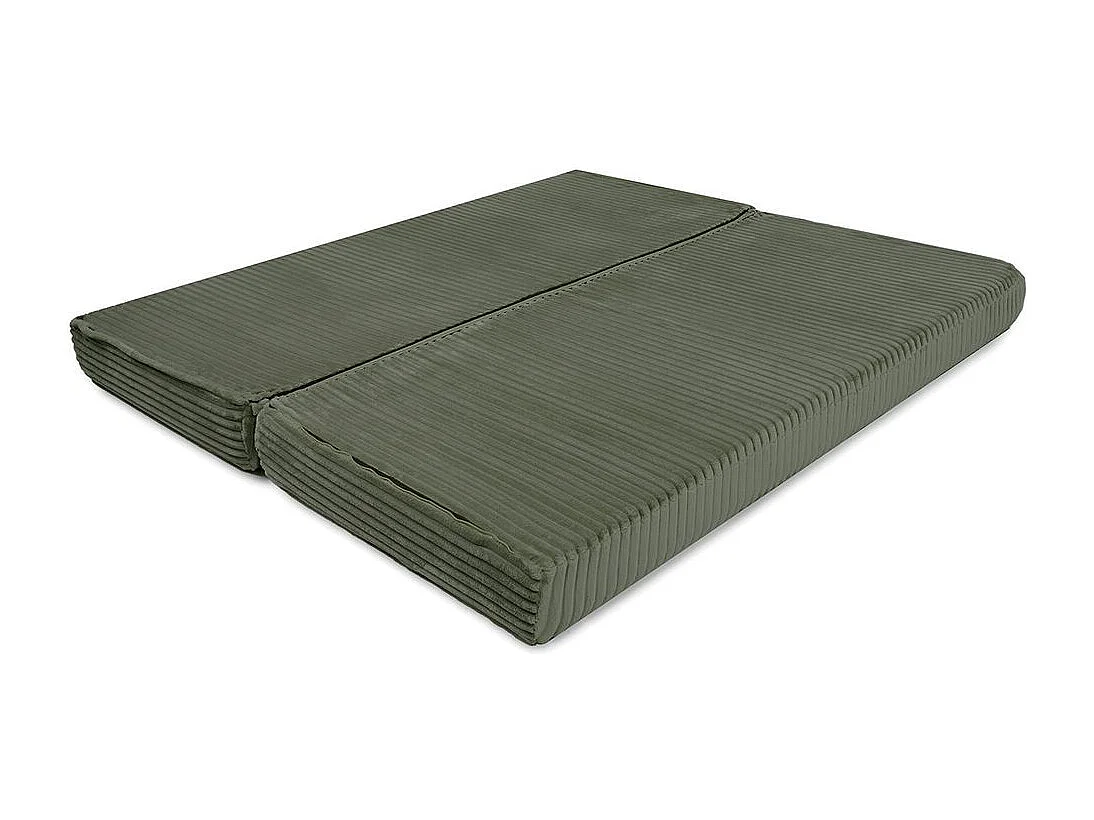 Canapé droit modulable et convertible 3 places - Velours côtelé XL - Vert