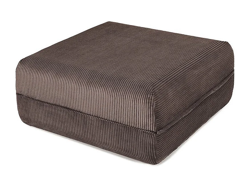 Canapé droit modulable et convertible 4 places - Velours côtelé - Marron