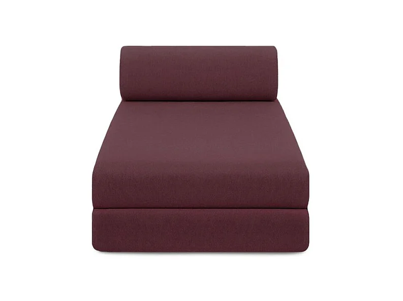 Méridienne modulable et convertible - Tissu lisse - Rouge