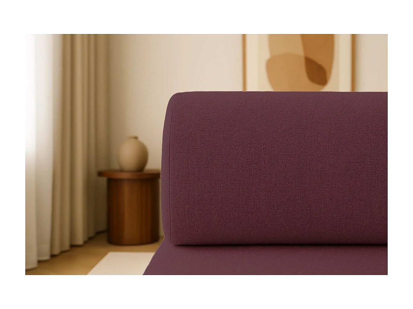 Méridienne modulable et convertible - Tissu lisse - Rouge