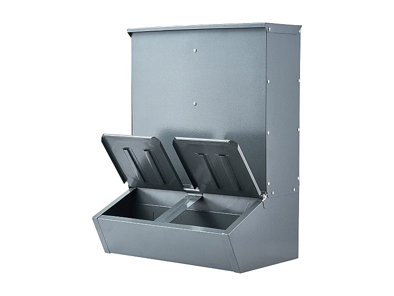 Comedero para Cerdos SucceBuy, 130 L, Puerta Doble de Metal que Puede Acoger Hasta 8 Cerdos