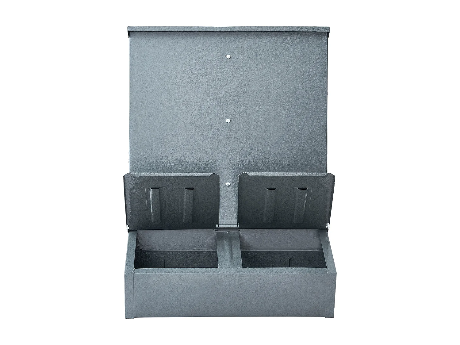 Mangeoire à Porcs SucceBuy, 130 L, Double Porte en Métal Pouvant Accueillir Jusqu'à 8 Porcs