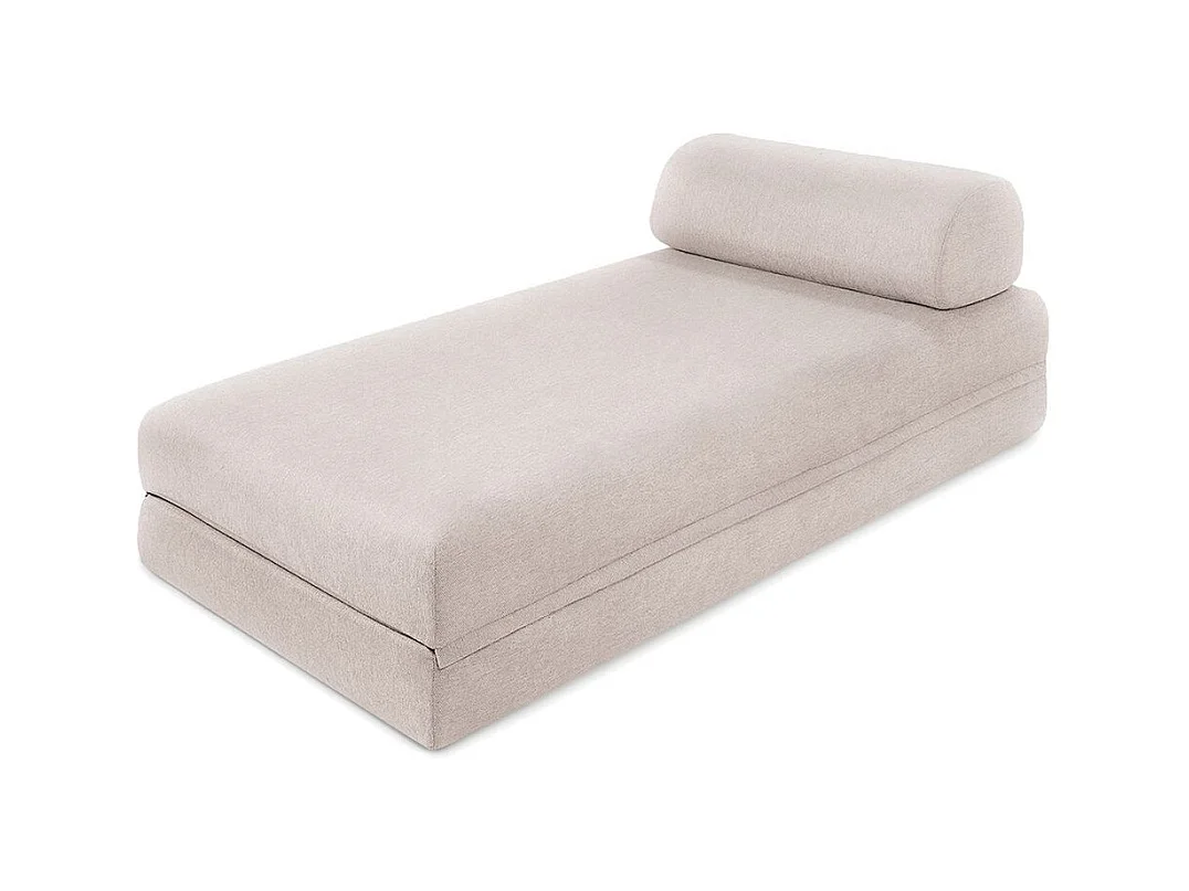 Méridienne de jardin modulable et convertible - Tissu imperméable - Beige clair