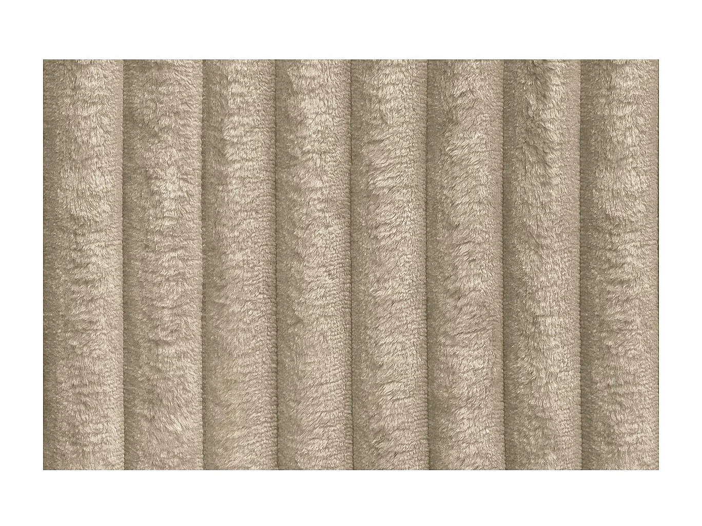 Canapé droit modulable et convertible 3 places - Velours côtelé XL - Taupe