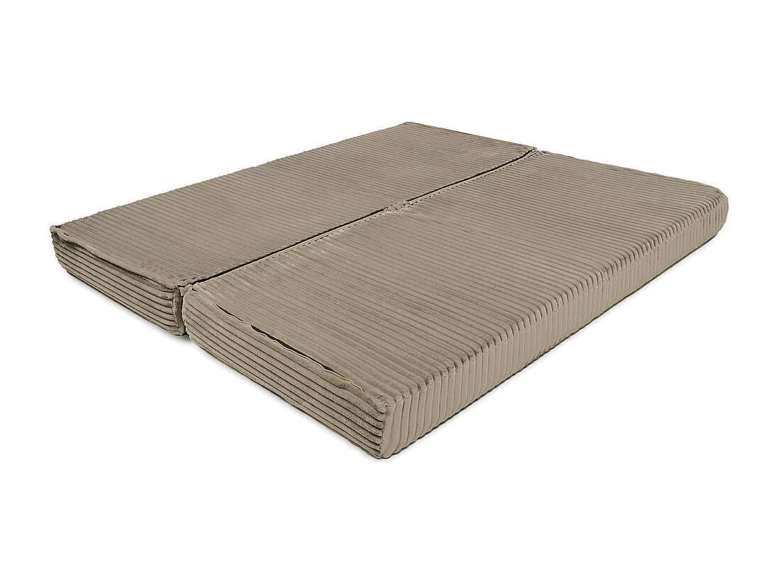 Canapé droit modulable et convertible 3 places - Velours côtelé XL - Taupe