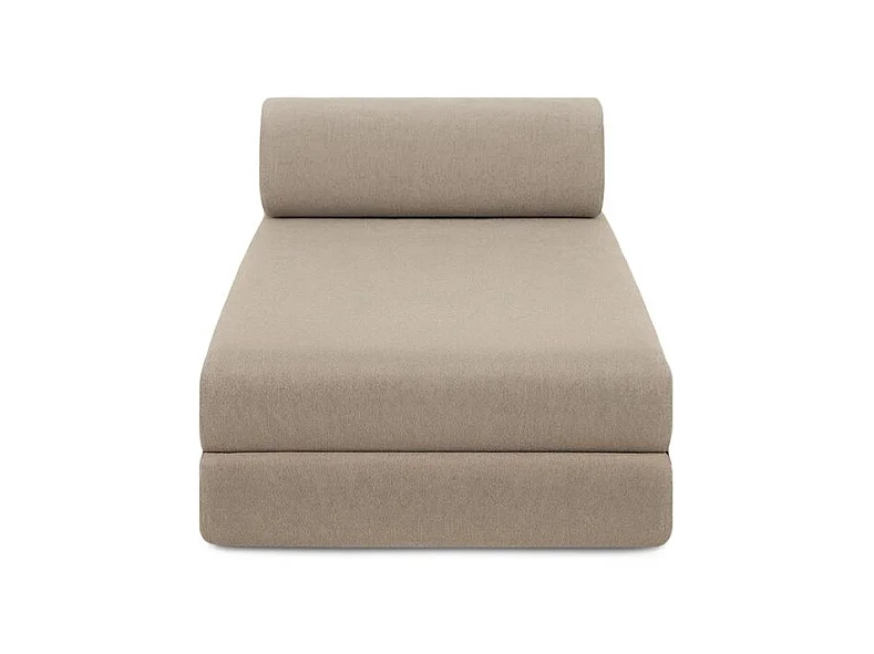 Méridienne modulable et convertible - Tissu lisse - Taupe
