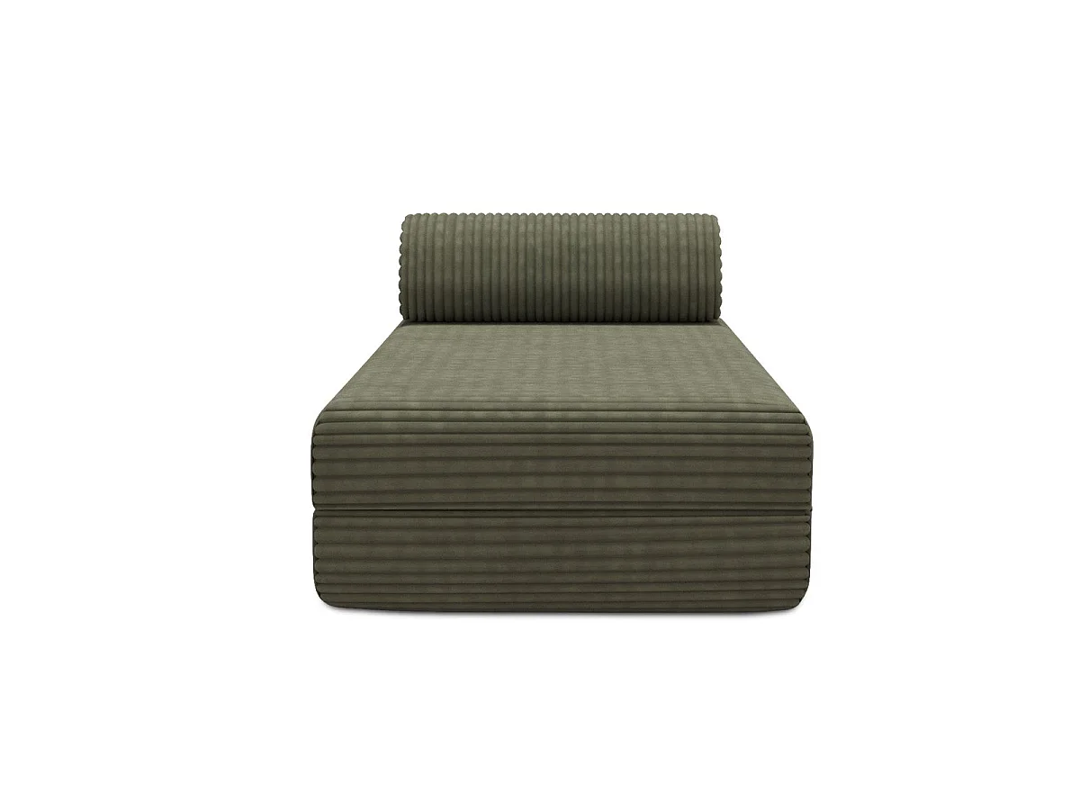 Méridienne modulable et convertible - Velours côtelé XL - Vert
