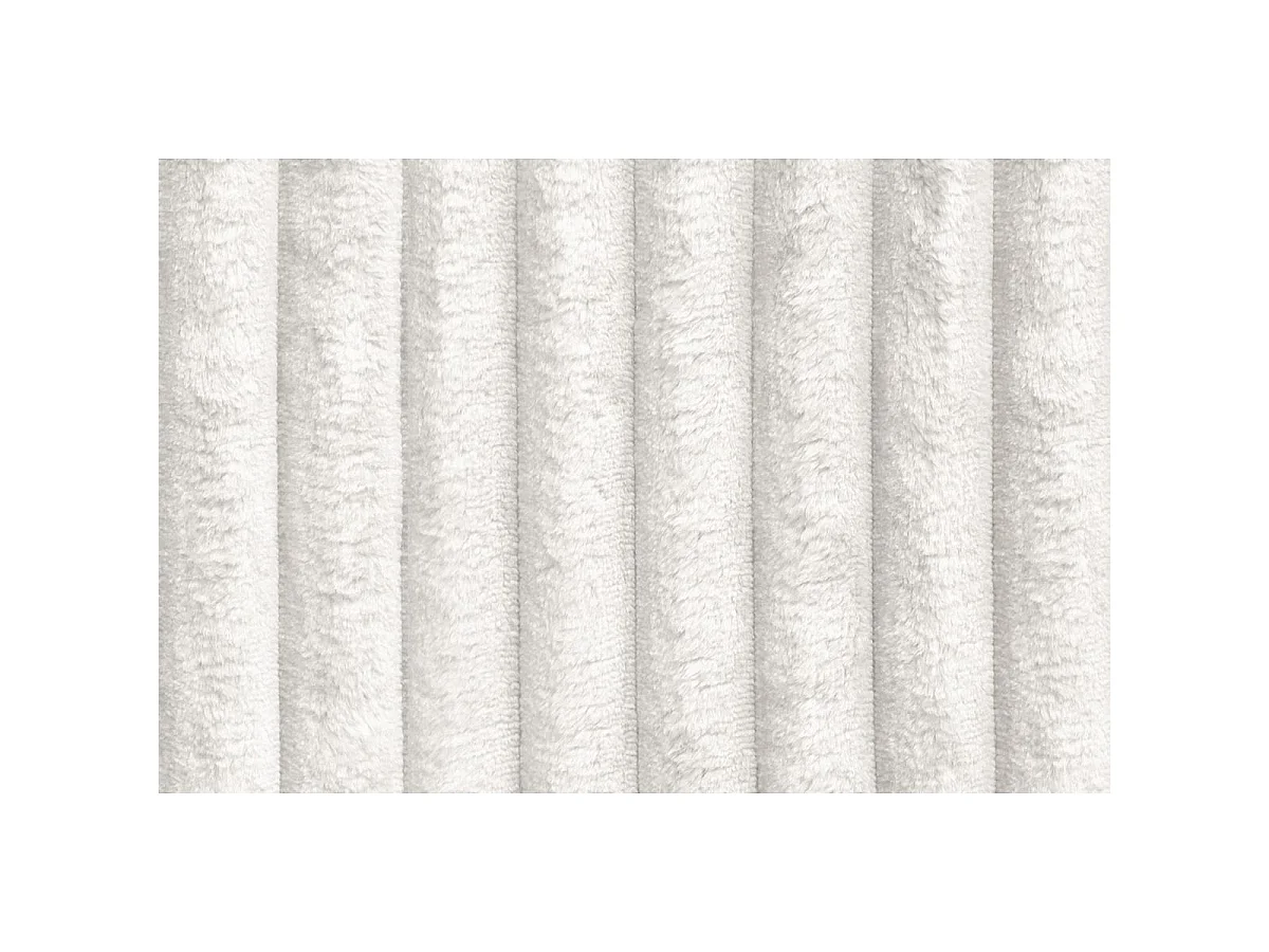 Méridienne modulable et convertible - Velours côtelé XL - Blanc