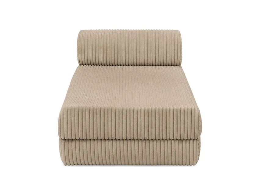 Méridienne modulable et convertible - Velours côtelé XL - Taupe