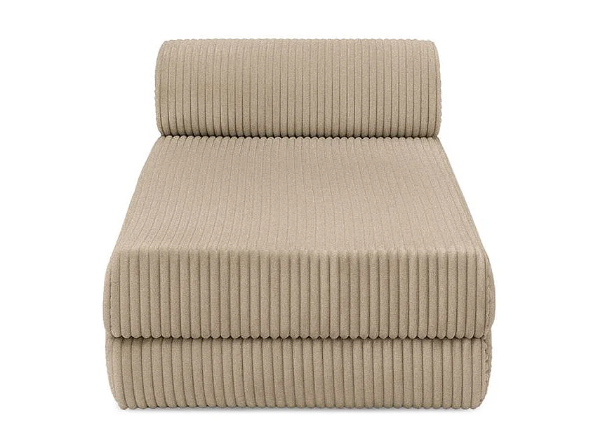Méridienne modulable et convertible - Velours côtelé XL - Taupe
