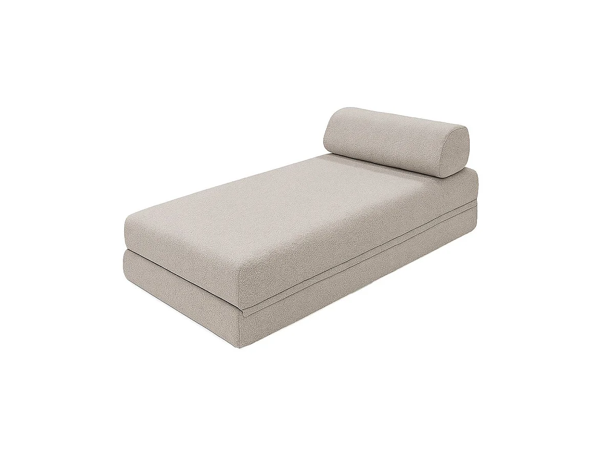 Méridienne de jardin modulable et convertible - Tissu imperméable - Gris
