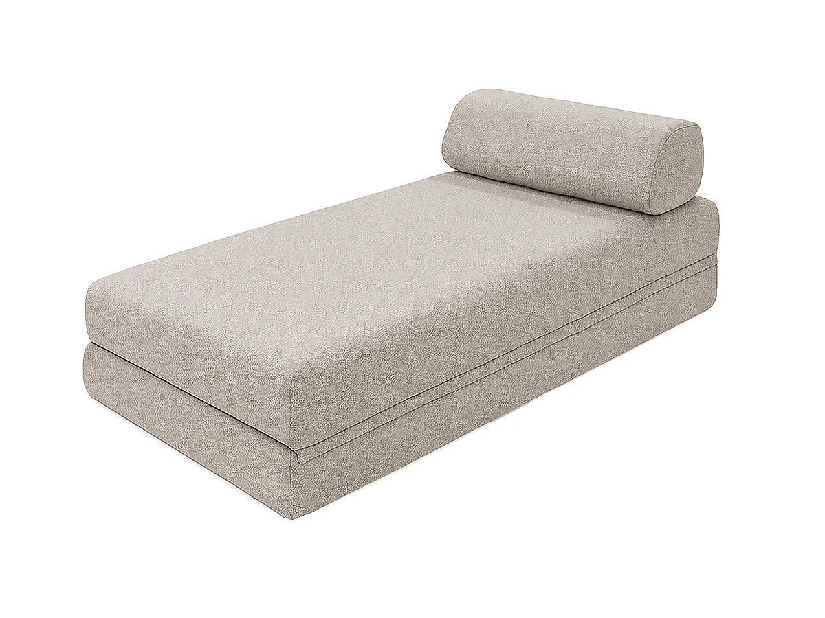 Méridienne de jardin modulable et convertible - Tissu imperméable - Gris