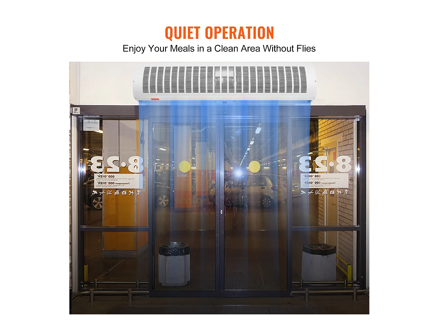 Rideau d'Air Intérieur Commercial SucceBuy, 1,2 m, 2 802 m³/h, 2 Vitesses, Certifié UL