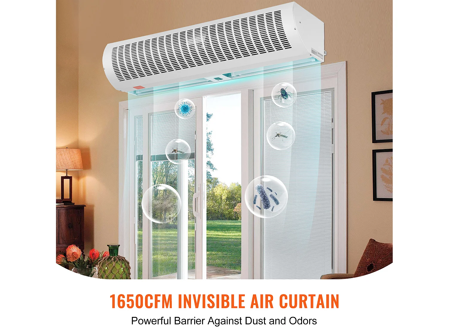 Cortina de Ar Interior Comercial SucceBuy, 1,2 m, 2802 m³/h, 2 Velocidades, Certificação UL