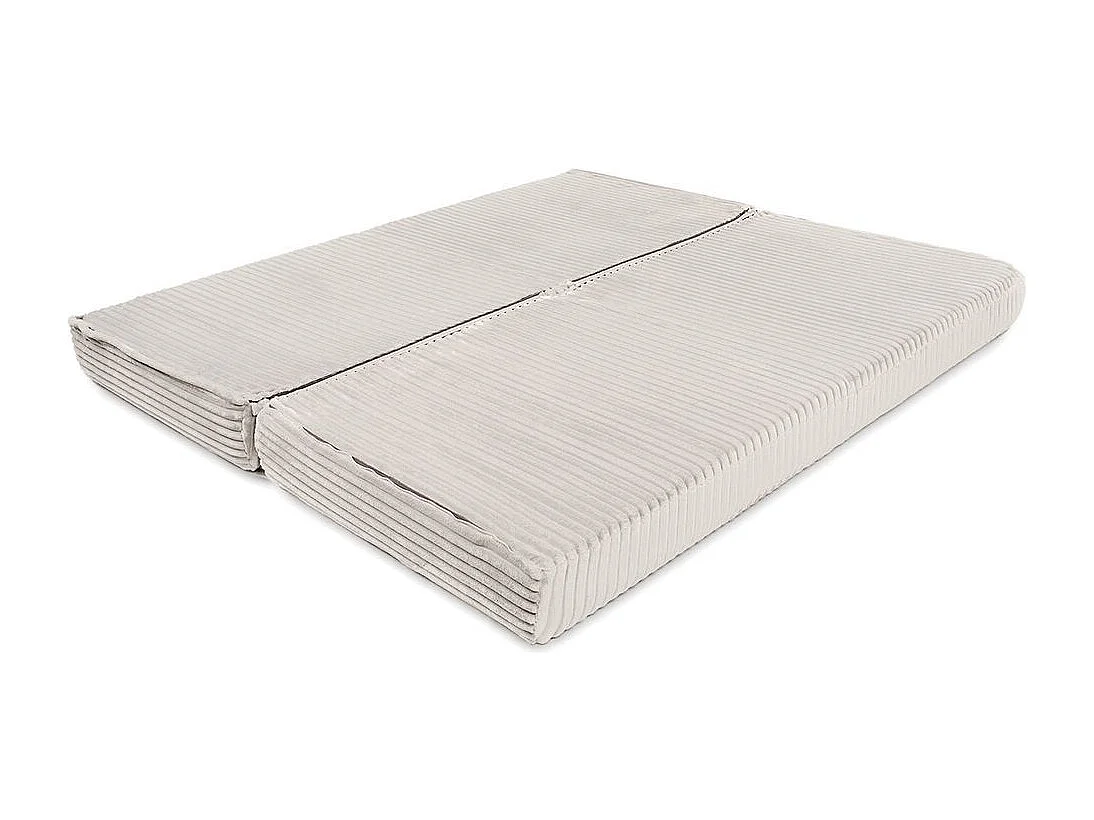 Canapé droit modulable et convertible 3 places - Velours côtelé XL - Blanc