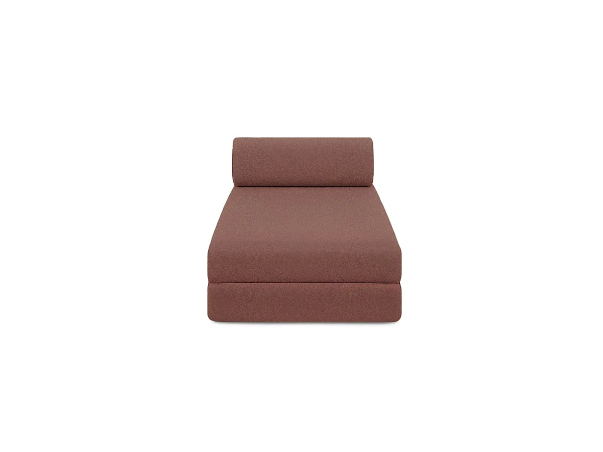 Méridienne modulable et convertible - Tissu lisse - Terracotta