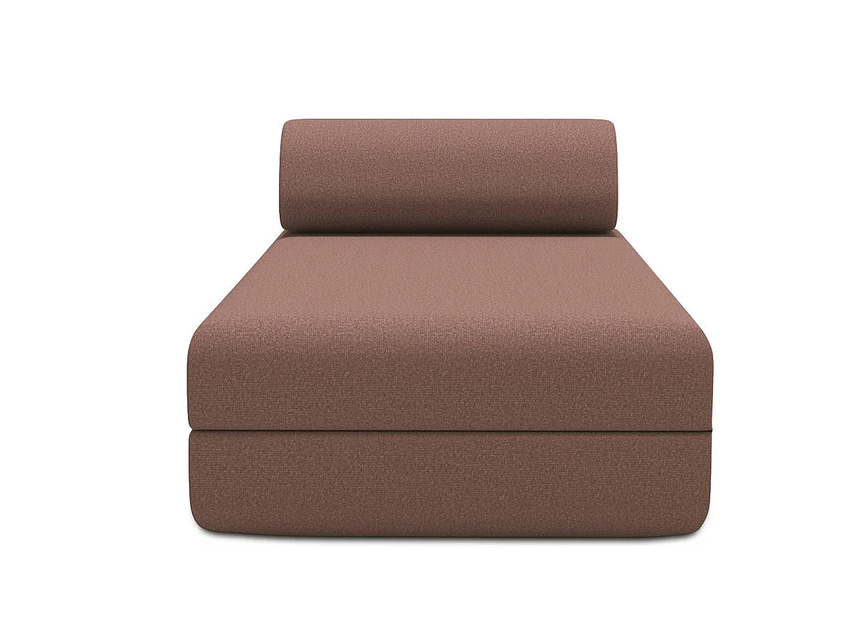 Méridienne modulable et convertible - Tissu lisse - Terracotta